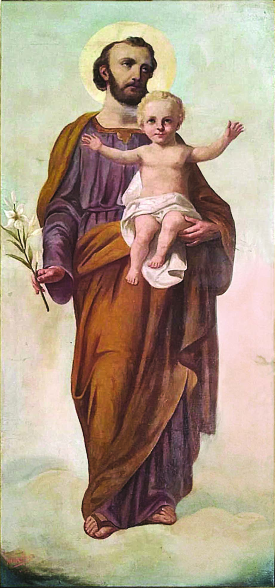 Autore ignoto, Effigie di  san Giuseppe con il Bambino,  sec. XX, Chiesa parrocchiale di Bovolone (Verona).